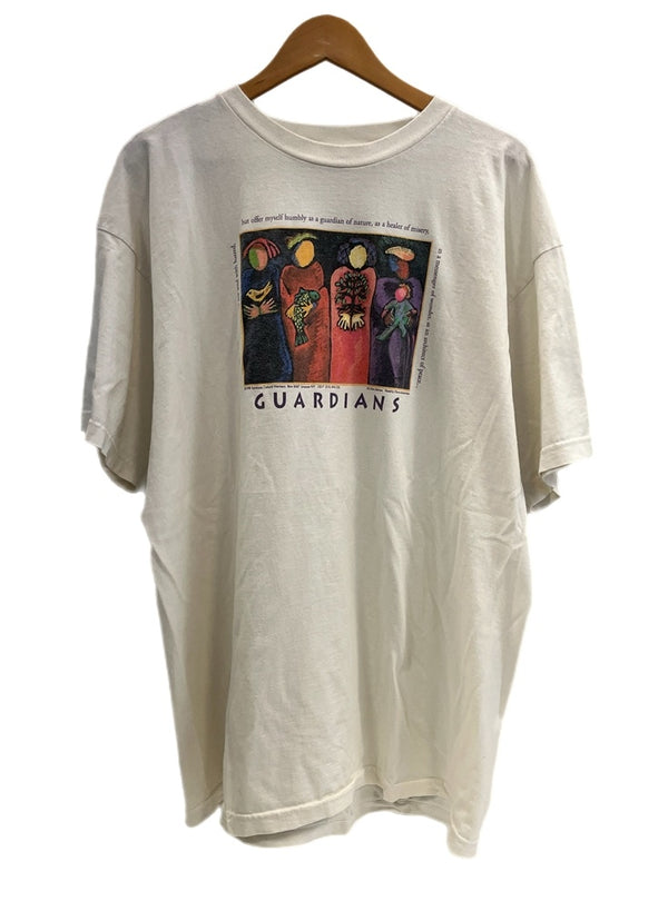 パタゴニア PATAGONIA 90s～ Vintage ヴィンテージ Beneficial T's USA製 アート GUARDIANS 環境保護 半袖 白 XL Tシャツ ホワイト LLサイズ 101MT-4783
