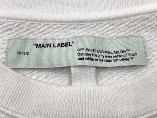 オフホワイト OFF-WHITE ABSTRACT SPLIT ARROWS SWEAT SHIRT スウェット トレーナー 白 スウェット ロゴ ホワイト XLサイズ 104MT-1462