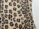 フェンディ FENDI オールド OLD レトロ ニット ラウンドネック 総柄 ロゴ ウール ビスコース レーヨン MADE IN ITALY イタリア製  セーター ヒョウ柄・レオパード柄 ベージュ SIZE40 104LT-248
