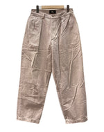 ダブルアールエル RRL 90s TACK CHINO PANTS タック チノ パンツ ジップフライ ワーク トラウザーズ 三ツ星タグ USA製 Ralph Lauren 薄茶 無地 チノパン ベージュ 31×34 104MB-342