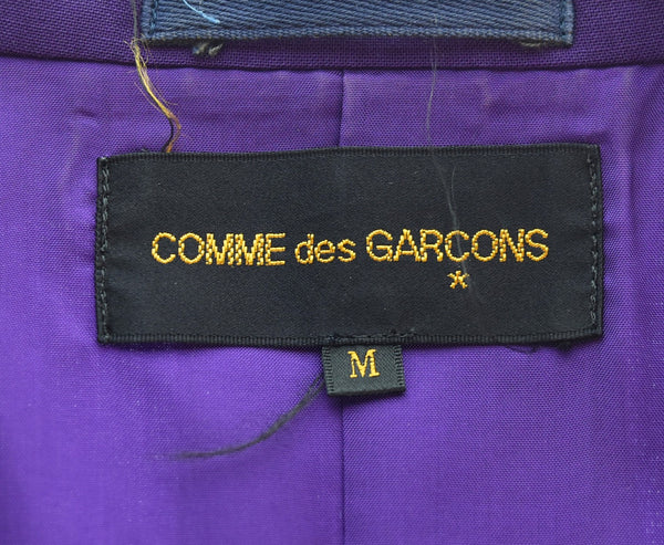 コムデギャルソン COMME des GARCONS 90s 91AW 1B Tailored Jacket 90's テーラードジャケット ボタンレス GJ-05007M ジャケット パープル Mサイズ 103MT-3254