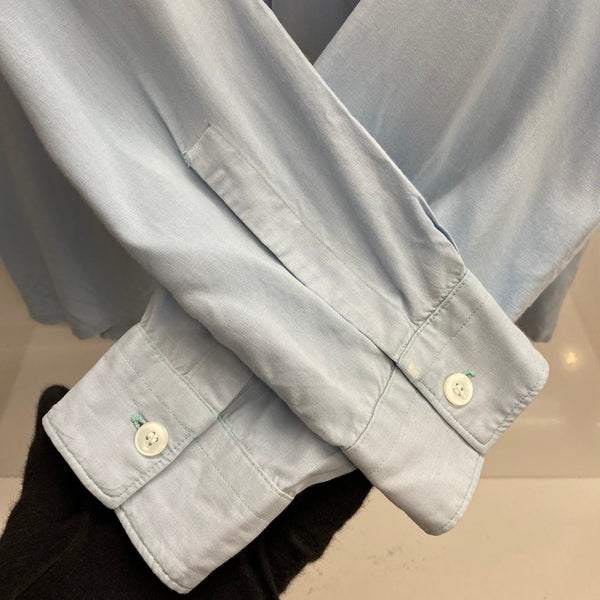 【曜日割引対象外】 ヴィンテージ vintage 50's~ DONEGAL レーヨン オープンカラー 長袖シャツ ブルー 201MT-4611 VB