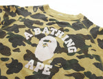 アベイシングエイプ A BATHING APE  カモ柄 猿 迷彩 半袖Tシャツ カーキ Tシャツ カーキ Sサイズ 103MT-2251