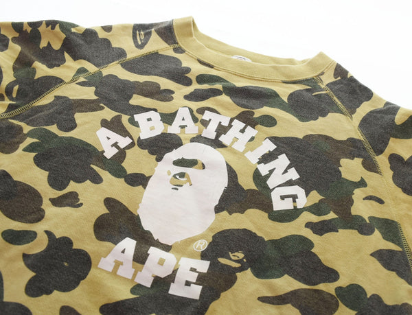 アベイシングエイプ A BATHING APE  カモ柄 猿 迷彩 半袖Tシャツ カーキ Tシャツ カーキ Sサイズ 103MT-2251