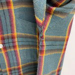 【曜日割引対象外】 ヴィンテージ vintage 60's 70's D'AVELLA USA製 レーヨン チェックシャツ 長袖シャツ グリーン Mサイズ 201MT-4268 VB