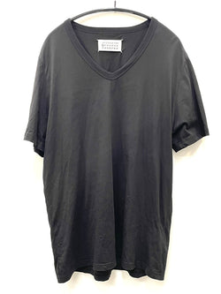 メゾン マルタン マルジェラ Maison Martin Margiela Vネック 無地 TEE S50GC0388 52 Tシャツ ブラック 601MT-55