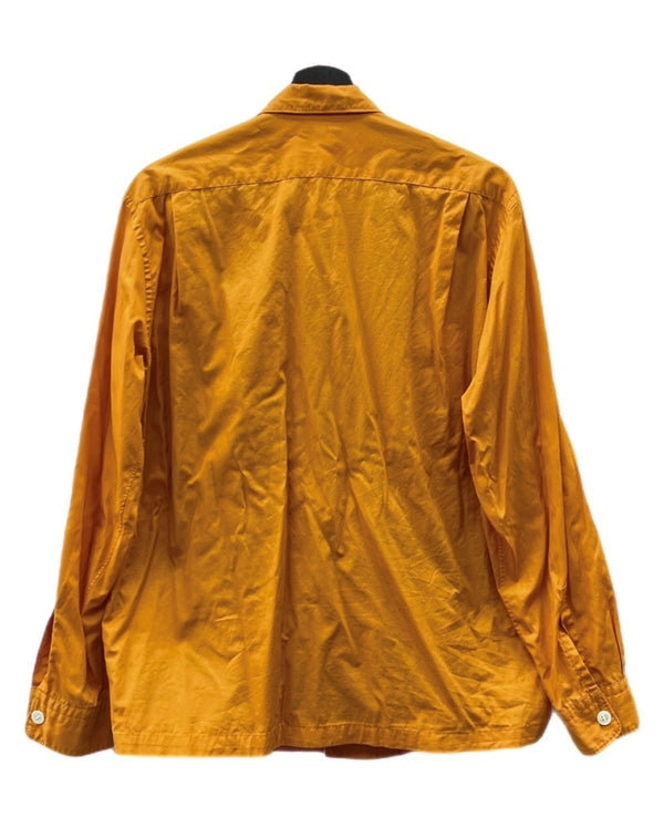 コムデギャルソン COMME des GARCONS HOMME 01AW WOOL 切り替え L/S SHIRT 長袖 シャツ 田中オム ドッキング リバーシブル ボタン ジップアップ 黄 赤 HC-B027 長袖シャツ チェック イエロー 104MT-1691