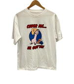 US US古着 90s 00s 90's~00's COVER ME... I'M GOIN' IN! AIDSエイズ撲滅運動 コンドーム エロT vintage ヴィンテージ - Tシャツ ホワイト フリーサイズ 101MT-2942