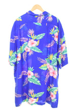 ラルフローレン RalphLauren Polo Ralph Lauren 開襟 オープンカラーシャツ アロハシャツ XLT 半袖シャツ ブルー 103MT-2663