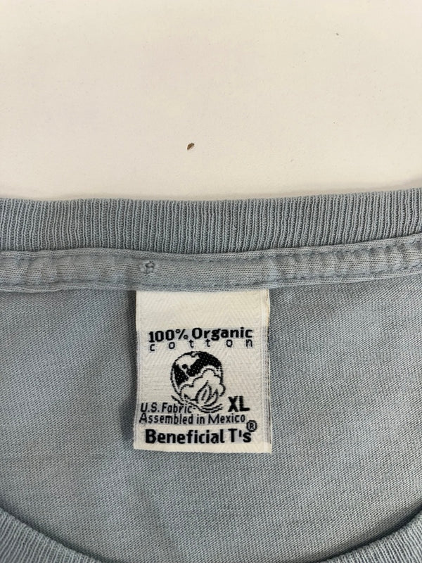 パタゴニア PATAGONIA 90s Vintage ヴィンテージ Benetical T's 浮世絵プリント 水色 XL Tシャツ ブルー LLサイズ 101MT-4697
