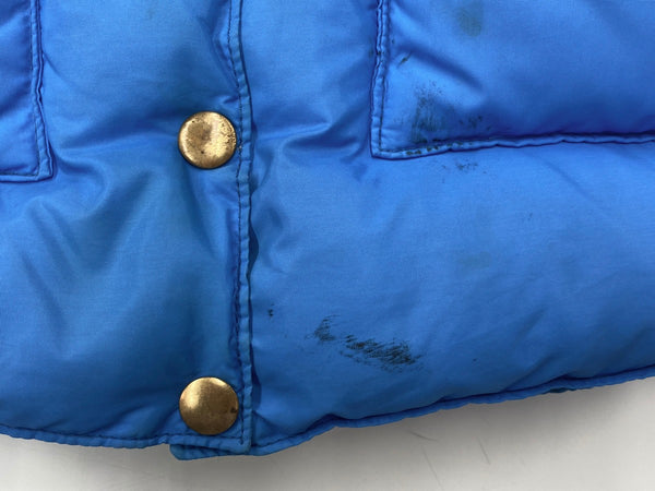 ロッキーマウンテンフェザーベッド Rocky Mountain Featherbed 70s 70年代 ダウンベスト レザーヨーク 青 45846 ベスト 無地 ブルー 104MT-1928