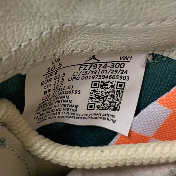 ナイキ NIKE NINA CHANEL ABNEY AIR JORDAN 3 RETRO OG SP FZ7974-300 メンズ靴 スニーカー グリーン 27.5cmサイズ 201-shoes1483