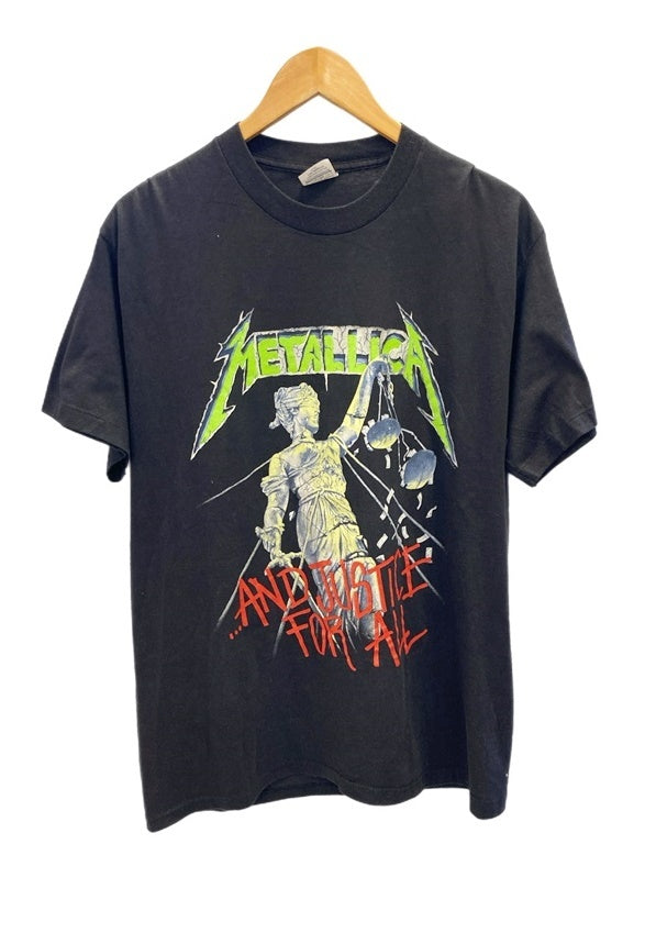 バンドTシャツ BAND-T 80s Vintage ヴィンテージ METALLICA メタリカ 88-89 ツアーTシャツ 黒 袖シングル US古着 XL  Tシャツ ブラック LLサイズ 101MT-2711 | 古着通販のドンドンサガール