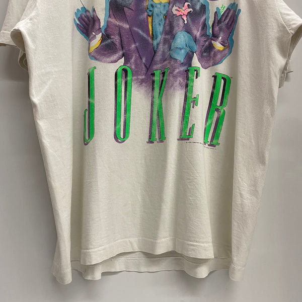 【曜日割引対象外】 ヴィンテージ vintage 80's DC Comic JOKER ジョーカー FRUIT OF THE LOOM フルーツオブザルーム Tシャツ ホワイト XLサイズ 201MT-4590 VB