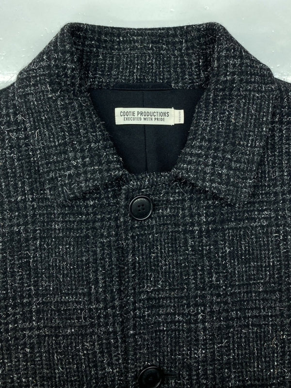 クーティー COOTIE Glen Check Wool Chester Coat グレンチェック ウール チェスター コート アウター ジャケット 黒 コート チェック ブラック Mサイズ 104MT-842