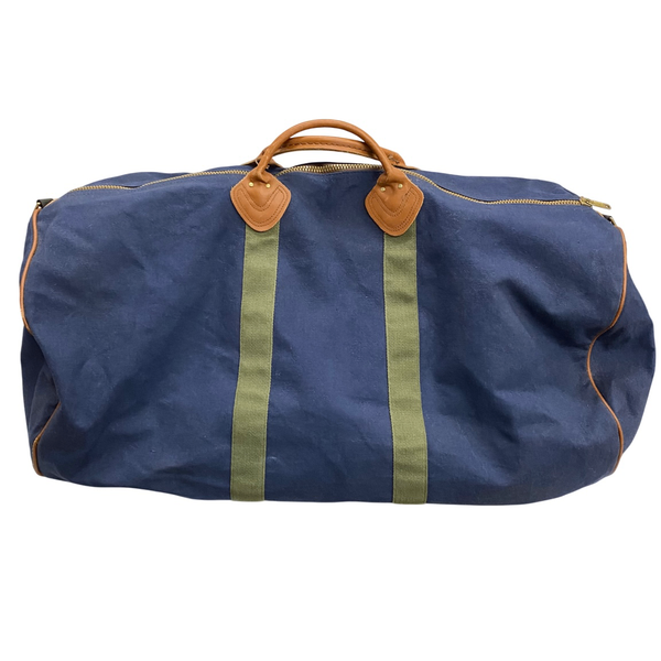 【曜日割引対象外】 エルエルビーン L.L.Bean 80's 90's DUFFLE boston bag レザー バッグ メンズバッグ ボストンバッグ ネイビー 201goods-698 VB