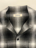 ラディアル RADIALL BELAIR - OPEN COLLARED SHIRT L/S オープンカラーシャツ オンブレチェック 黒×白 チェック柄 RAD-24SS-SH004 長袖シャツ マルチカラー Lサイズ 101MT-5143