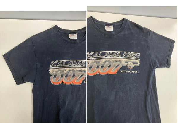 US US古着 00's Hanes KALAMA HIGH 007 SENIORS 映画 プロモーション ムービーT  VINTAGE ヴィンテージ Tシャツ ブラック Sサイズ 101MT-4817