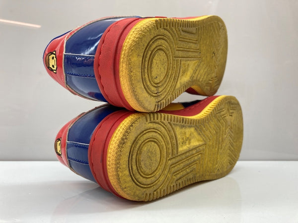 アベイシングエイプ A BATHING APE × DC COMICS コミックス BAPESTA SUPERMAN ベイプスタ スーパーマン MARVEL ローカット シューズ 黄 青  FS-001 メンズ靴 スニーカー ブルー 26.5cm 104S-997