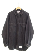 ダブルタップス WTAPS 22AW WCPO 01/LS/COTTON.DENIM ダブルシーピーオー ロングスリーブ コットン デニム シャツ 222WVDT-SHM01  3 ジャケット ブラック 103MT-2469
