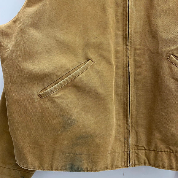 【曜日割引対象外】 カーハート Carhartt 70's デトロイトジャケット ステンシル ジャケット ベージュ 46サイズ 201MT-4874 VB