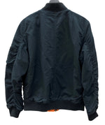 シュプリーム SUPREME リバーシブル Reversible MA-1 ブルゾン アウター 2WAY コットン ナイロン ジップアップ BLACK 黒 ORANGE オレンジ 51305 ジャケット 無地 ブラック Mサイズ 104MT-1943