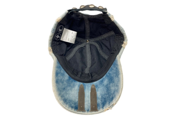 サグクラブ THUG CLUB TC LIFE CAP キャップ デニム ダメージ加工 銃弾 青 7873274266 帽子 メンズ帽子 キャップ ロゴ ブルー 104H-49