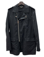 コムデギャルソン COMME des GARCONS OMME PLUS 12SS WOOL RIDERS JACKET ウール ライダース ジャケット Tailoring for Punks ジップアップ アウター 黒 PI-J112 ジャケット 無地 ブラック Mサイズ 104MT-2219