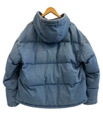 エクストララージ XLARGE ACTIVE DUCK PUFFER JACKET INDIGO アクティブ ダック パッファージャケット インディゴ 中綿ジャケット デニム フード ロゴ XL ジャケット ブルー LLサイズ 101MT-5389