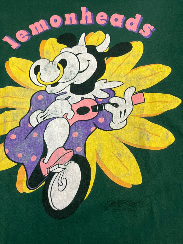 バンド band 90's 90年代 JERZEES Lemonheads cow ツアー バンドTシャツ レモンヘッズ VINTAGE ヴィンテージ Tシャツ グリーン Lサイズ 101MT-4924