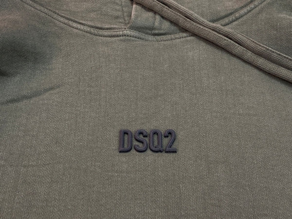 ディースクエアード DSQUARED2 Front Logo Hoodie フロント ロゴ フーディ スウェット パーカー モスグリーン 深緑 S74GU0568S54438 パーカ ワンポイント カーキ Lサイズ 104MT-2317