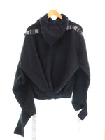 ヴェトモン VETEMENTS 18SS Tape Hoodie WSS18TR26 テープ デザイン スウェット プルオーバー パーカー  WSS18TR26  XS パーカ ブラック SSサイズ 103MT-2437