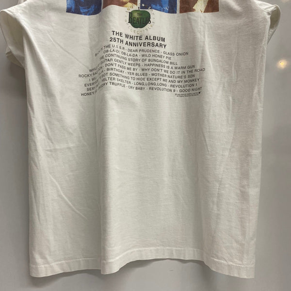 【曜日割引対象外】 ヴィンテージ vintage 90's THE BEATLES "THE WHITE ALBUM 25th ANNIVERSARY" Official Print T-Shirts Tシャツ ホワイト 201MT-4591 VB