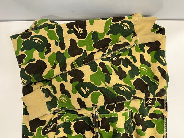 ア ベイシング エイプ A BATHING APE Shark Full Zip Hoodie シャーク フルジップ フーディ 001ZP1801011M パーカ カーキ Mサイズ 101MT-4263