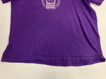 チャンピオン Champion 80's 80年代 トリコタグ カレッジロゴ EVANSVILLE エバンズビル大学 2段プリント  VINTAGE ヴィンテージ Tシャツ パープル Lサイズ 101MT-4750