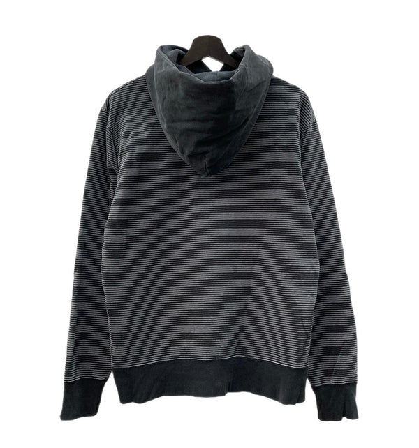 ダブルアールエル RRL Marine Hoodie Sweat マリン フーディー スウェット 黒 パーカ ボーダー ブラック Mサイズ 104MT-2055