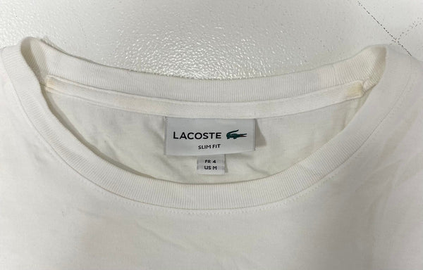 ラコステ LACOSTE デカワニ 刺繍 TH7085 Tシャツ ホワイト Mサイズ