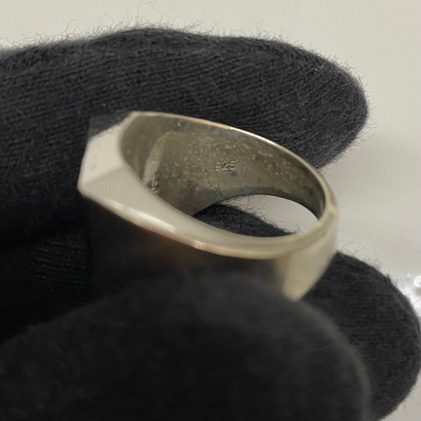 【中古】ハイドアンドシーク HIDE AND SEEK ターコイズリング スクエア 16号 メンズジュエリー・アクセサリー 指輪・リング シルバー 201goods-812