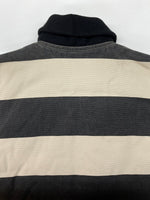 ロードランナー ROAD RUNNER KOBE PRISONER VEST プリズナー ベスト 囚人ベスト ダック ジップアップ ライダース 紺 ベスト ボーダー ネイビー Mサイズ 104MT-2003