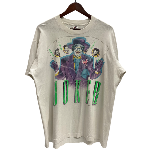 【曜日割引対象外】 ヴィンテージ vintage 80's DC Comic JOKER ジョーカー FRUIT OF THE LOOM フルーツオブザルーム Tシャツ ホワイト XLサイズ 201MT-4590 VB