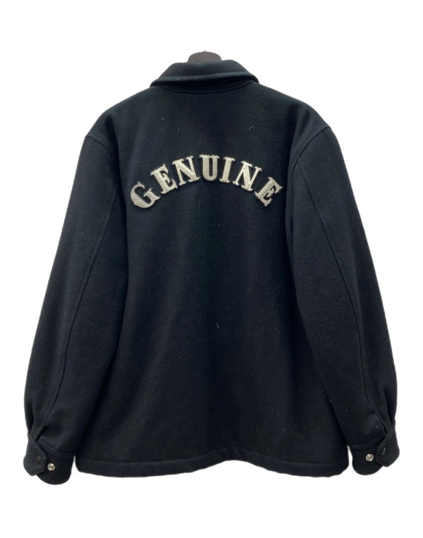 キャリー CALEE WOOL MELTON COACH JACKET ウール メルトン コーチ ジャケット ボタン 裏キルティング アウター 黒 ジャケット ロゴ ブラック XLサイズ 104MT-2146