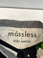 マスレス massless Organic Denim Wide Pants オーガニック デニム ワイドパンツ ブラックデニム ジーンズ デニム ブラック サイズ2 101LB-25