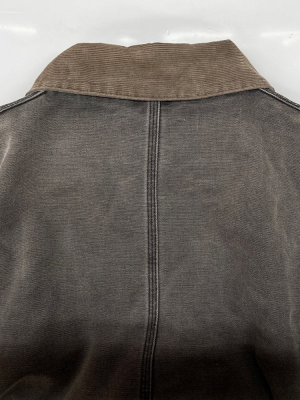 カーハート Carhartt DUCK TRADITIONAL JACKET ダック トラディショナル ジャケット ジップアップ デトロイト ワーク アウター 黒 ジャケット ロゴ ブラック 104MT-1768