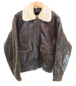 ラッキーストライク LUCKY STRIKE G-1 Flight Jacket SHEEP SKIN LEATHER JACKET フライト ジャケット レザー 襟 ボア ボアライナー 7571-5385 L ジャケット ブラウン 103MT-3182