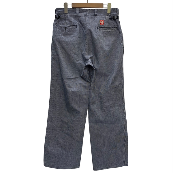 【曜日割引対象外】 リアルマッコイズ JOE McCOY 旧マッコイズ 8HOUR UNION ウォバッシュ ヒッコリー ボトムスその他 ブルー 32-36サイズ 201MB-1167 VB