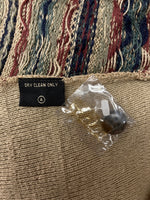 ダブルアールエル RRL 90s LOOSE KNIT VEST ニット ベスト アイル ノルディック Vネック レイヤード 三ツ星タグ Ralph Lauren 茶 ベスト 総柄 ブラウン Lサイズ 104MT-2070