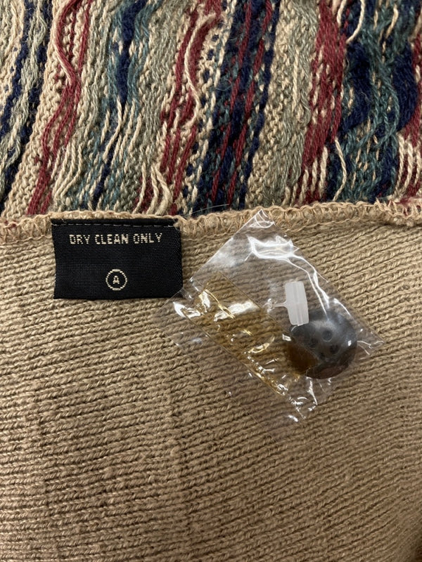 ダブルアールエル RRL 90s LOOSE KNIT VEST ニット ベスト アイル ノルディック Vネック レイヤード 三ツ星タグ Ralph Lauren 茶 ベスト 総柄 ブラウン Lサイズ 104MT-2070