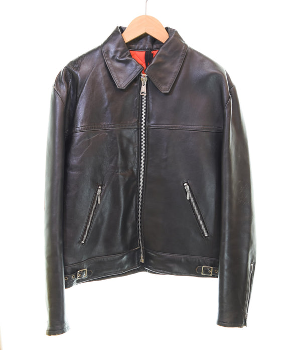 マスコット MASCOT 60's - 70's Single riders jacket 襟付き シングル ライダース ジャケット LEATHER レザー ジャケット Vintage ヴィンテージ ジャケット ブラック 103MT-3261