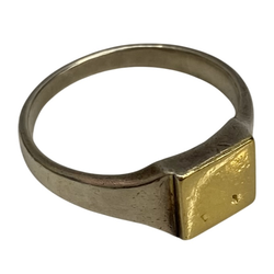 【曜日割引対象外】 【中古】シンパシーオブソウル Sympathy of Soul シグネット スクエアリング 19号 メンズジュエリー・アクセサリー 指輪・リング シルバー 201goods-722 VB