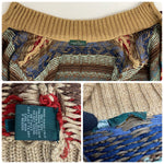 【曜日割引対象外】 ラルフローレン  RALPH LAUREN 00's LRL LAUREN JEANS CO. ネイティブ柄 ニットカーディガン カーディガン ベージュ 201MT-4778 VB